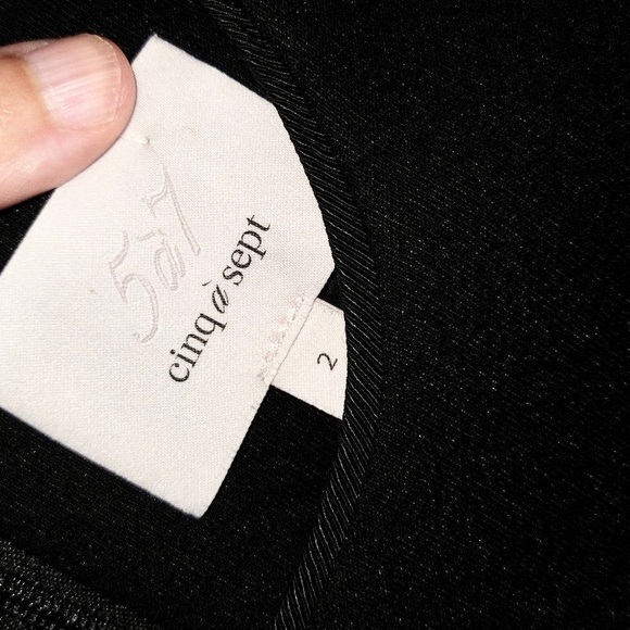 Cinq A Sept Hestia Black Sleeveless Dress Black Lace Bottom - Picture 5 of 9